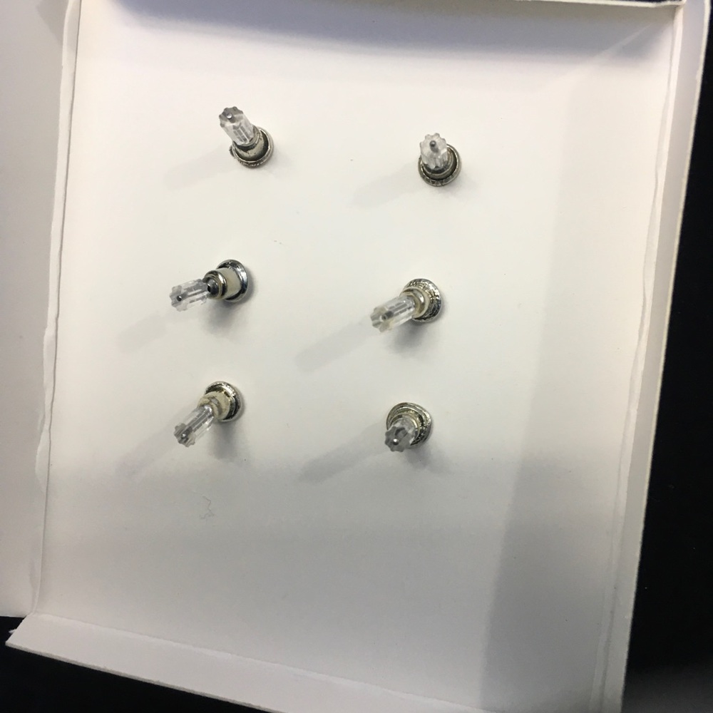 Genuine Crystal Trio Earring Set - Picture 5 of 5